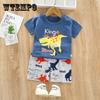 Two Pieces Children's Short-sleeved Suit Cotton Baby Clothes Boy Shorts Girls 1-7 Years Old Summer Children's Clothing