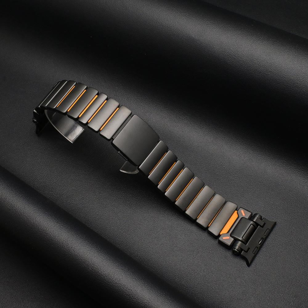 Ремешок из нержавеющей стали для Apple Watch Ultra 3 2 Band 49 мм 46 мм 45 мм 44 мм Роскошный ремешок для Iwatch 11 10 9 8 7 SE3 5 6 Correa