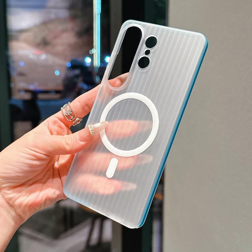 Противоскользящий Матовый Прозрачный Мягкий Чехол С Рифлением Для Samsung Galaxy S26 S25 Plus S24 Ultra Оригинальный Для Magsafe Магнитный Чехол