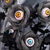 Halloween Party Supplies Eyeball Flower Stem, Artificial Rose Floral Pick with Eyeball, Durable Decorations Gothic Black Branches for Vase,
