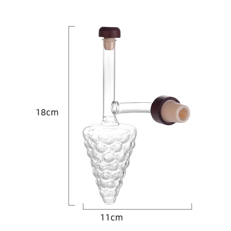 Transparent With Pourer Portable Wine Grape Design
