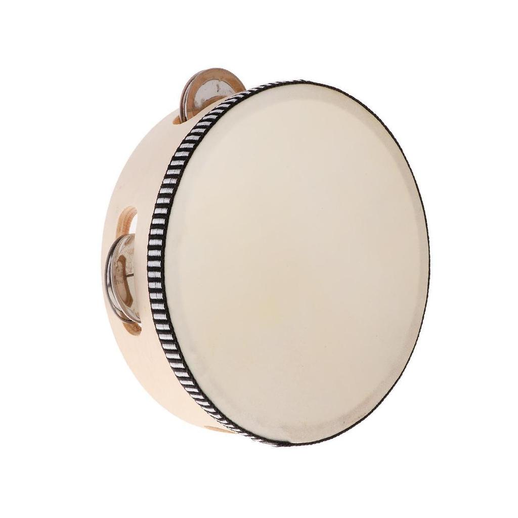 Wooden Musical Tambourine Beat Instrument Hand Drum Educational Toys 6inch