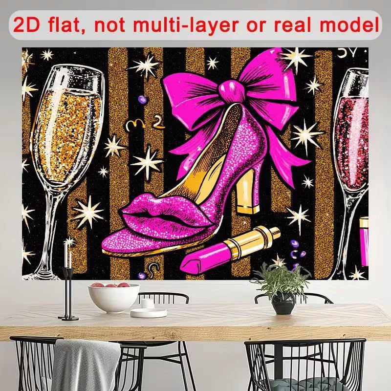 Fashion Party 2D Backdrop, Girls Night & High Heels Photo Background