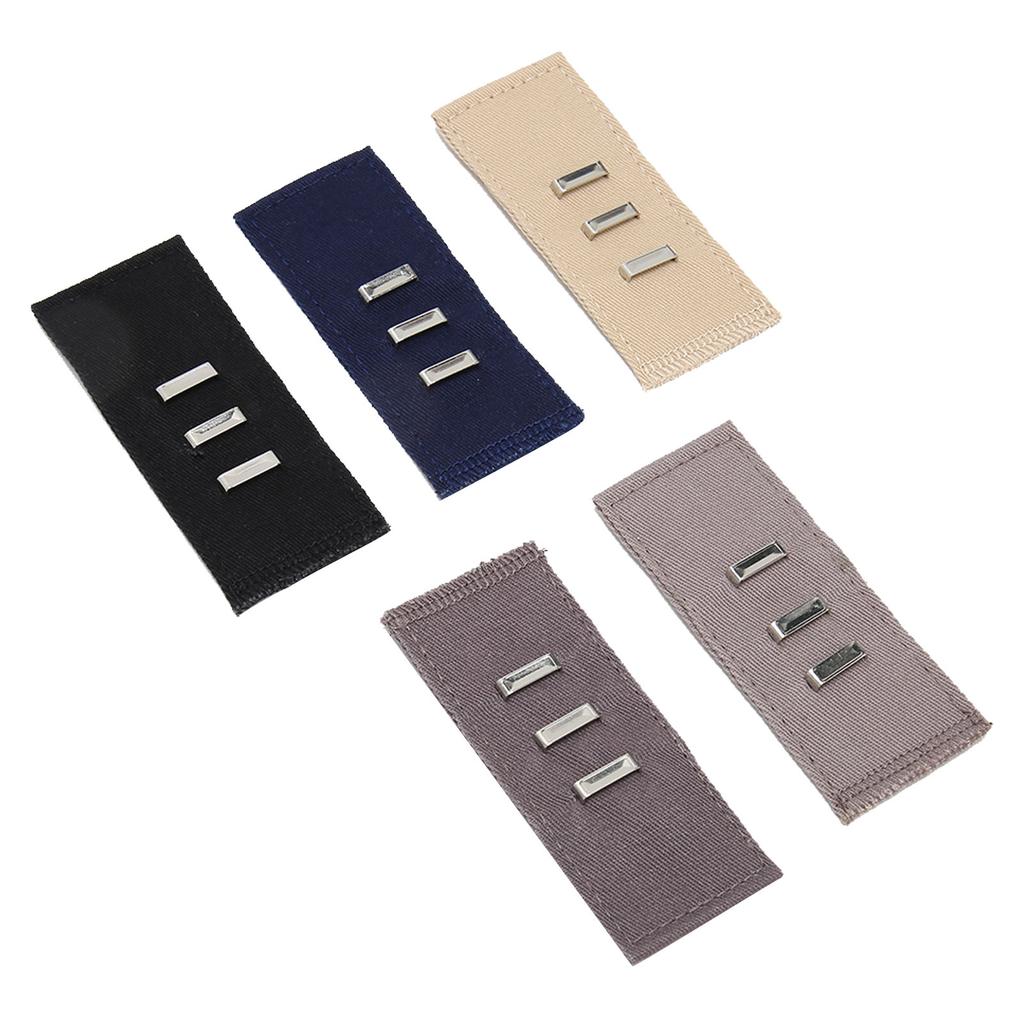 5pcs Elastic Waist Extenders Adjustable Easy Installation Pants Button Extender Waist Band