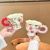 Ins Wind Cute Fruit Ceramic Mug Girls High Value Ceramic Water Cup Children's Breakfast Cup Birthday Gift
