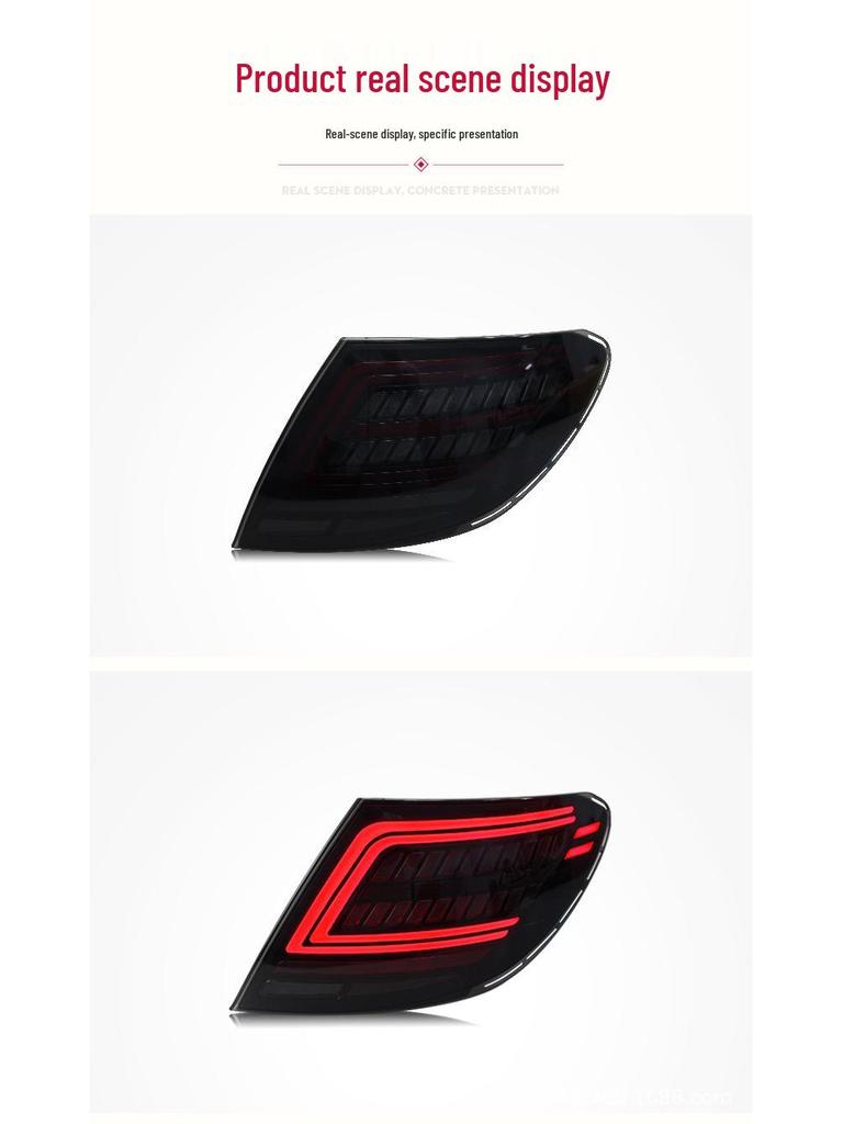 Compatible LED Taillight Assembly with Flowing Turn Signals for 07-14 Mercedes-Benz C-Class W204