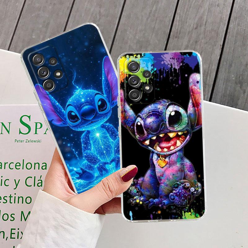 Прозрачный чехол для Samsung Galaxy A57 A37 A56 A36 Чехлы A55 A54 A35 A26 A07 A17 A16 A06 A34 A15 Мягкий противоударный чехол Дисней Стич