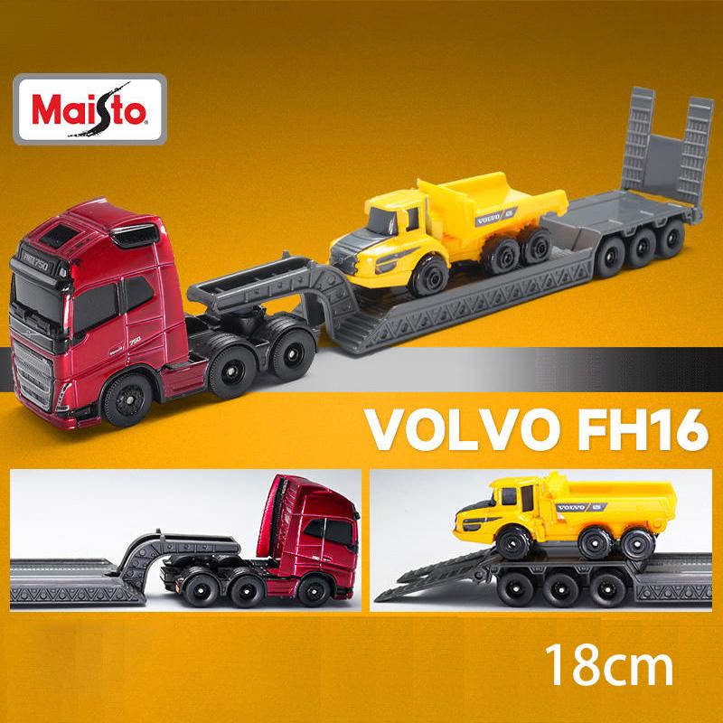 Maisto VOLVO FH16 770S Грузовик с прицепом Металлическая машинка Литье под давлением и игрушечные транспортные средства Модель автомобиля Масштабная модель Игрушечные машинки Для детей