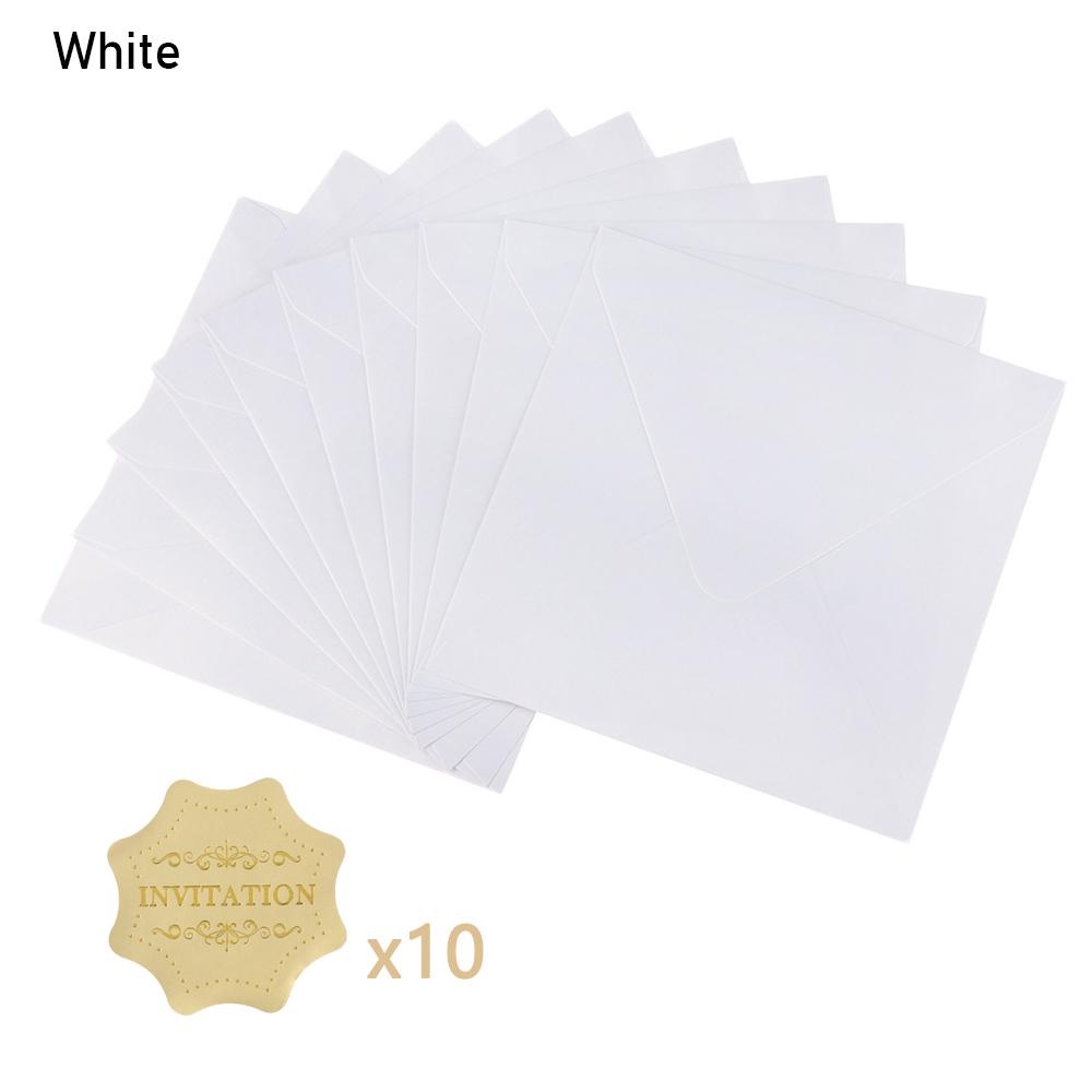 Gift Multicolor Pearlescent Greeting Card Encased Pearl Papers Envelope Bag Square Paper Envelopes