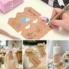 100 шт. с веревочками Крафт-бумага Подвесные бирки DIY Пустые этикетки для упаковки Картонные карточки для упаковки подарков Этикетки для украшения вечеринки