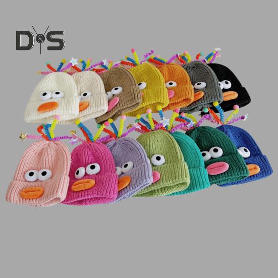 Мультяшная шерстяная шапка с выдвижными щупальцами, теплая вязаная шапочка для детей, реквизит для фотосъемки, головной убор для катания на лыжах, походов, термошапка для взрослых и подростков