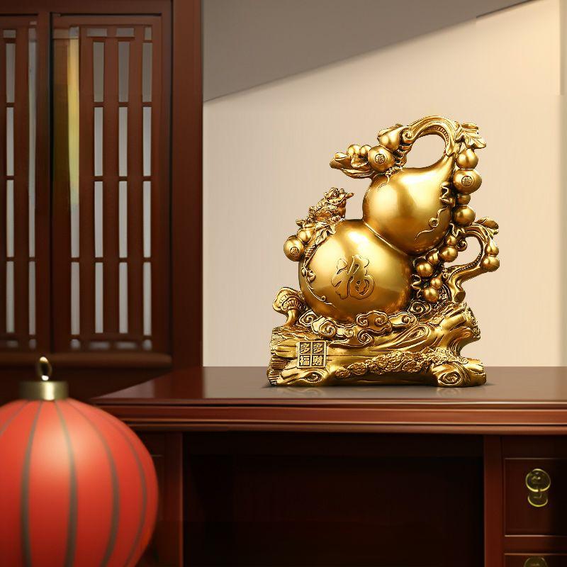 Множество благословений и богатства. Украшения из тыквы Чжаоцай. Гостиная, фойе, ТВ-шкаф, винный шкаф. Украшения. Подарки на новоселье.