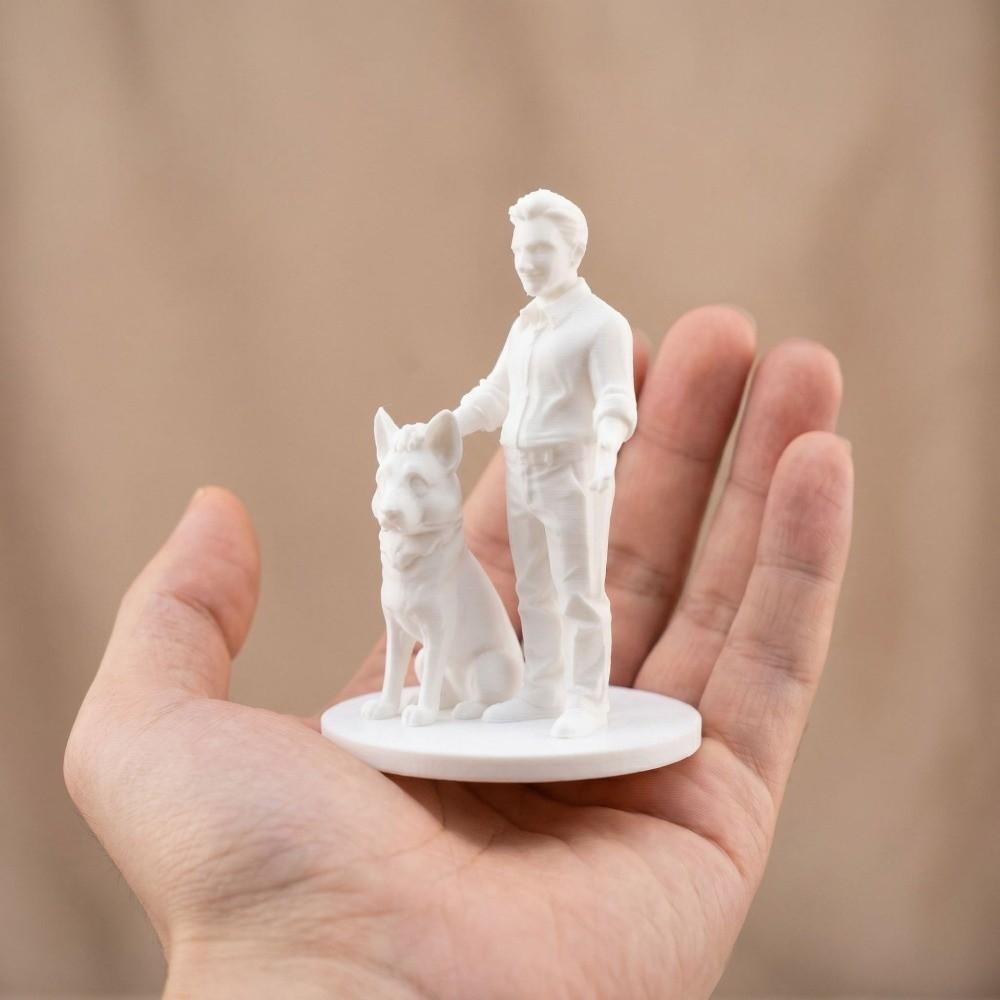 Creative Desktop Dog Figurine 3D Printed Canine Statues Crafts Girl And Dog Statues Desktop Use