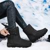 TUINANLE Женские теплые хлопковые ботинки, нейлоновые зимние ботинки, зимние полусапожки, нескользящие короткие ботинки