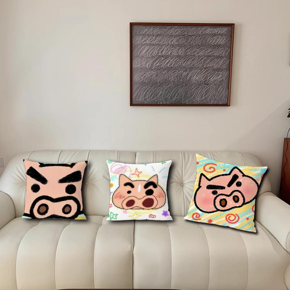 Cartoon B-Buriburizaemon Cute Pig cushion cover For Bedroom Car Coffee Shop Room Soft Living Room Sofa Decorative Pillow Case