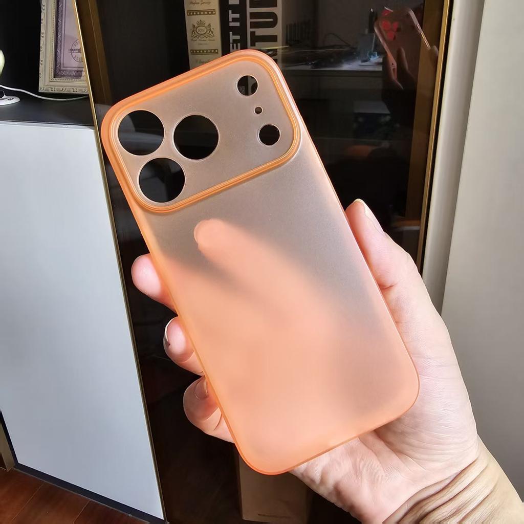 Ультратонкий матовый чехол для Apple iPhone 17 Pro Max Оранжевый цвет Чехол iphone17 Pro 17Pro 17ProMax iphone Air Ударопрочный чехол