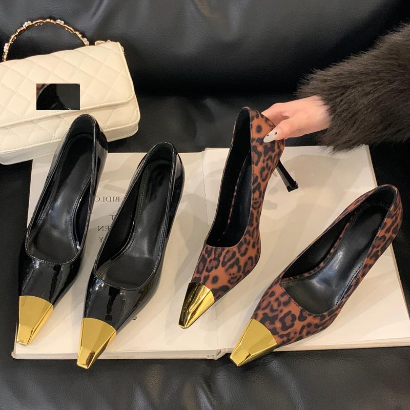 Модные мюли Eilyken в уличном стиле с металлическим носком, женские туфли-лодочки, модные туфли на тонком высоком каблуке для банкета, вечеринки