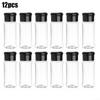 12Pcs Salt Pepper Plastic Spice Jars Flavoring Container Kitchen Bottles Storage