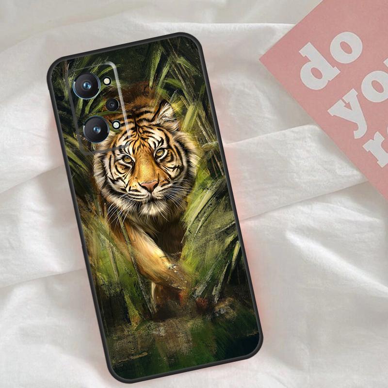 Animal Tiger Case For Realme C65 C67 C71 C63 C61 C55 C51 C53 C35 C75 11 12 13 14 15 Pro Plus GT6 GT7 Pro