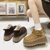 Женские зимние ботинки на толстой подошве, легкие, теплые, с защитой от холода, с подкладкой, нескользящие, износостойкие, повседневные кроссовки, хлопковые ботинки Мартин