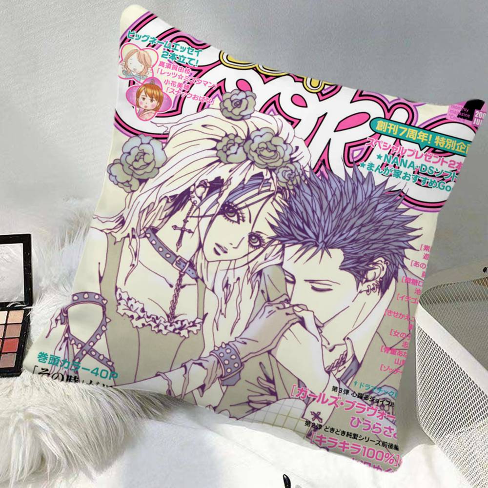 Anime NNANA Pillow Case Square Pillow Bedroom Sofa Leisure Comfort Cushion Car Home Decoration