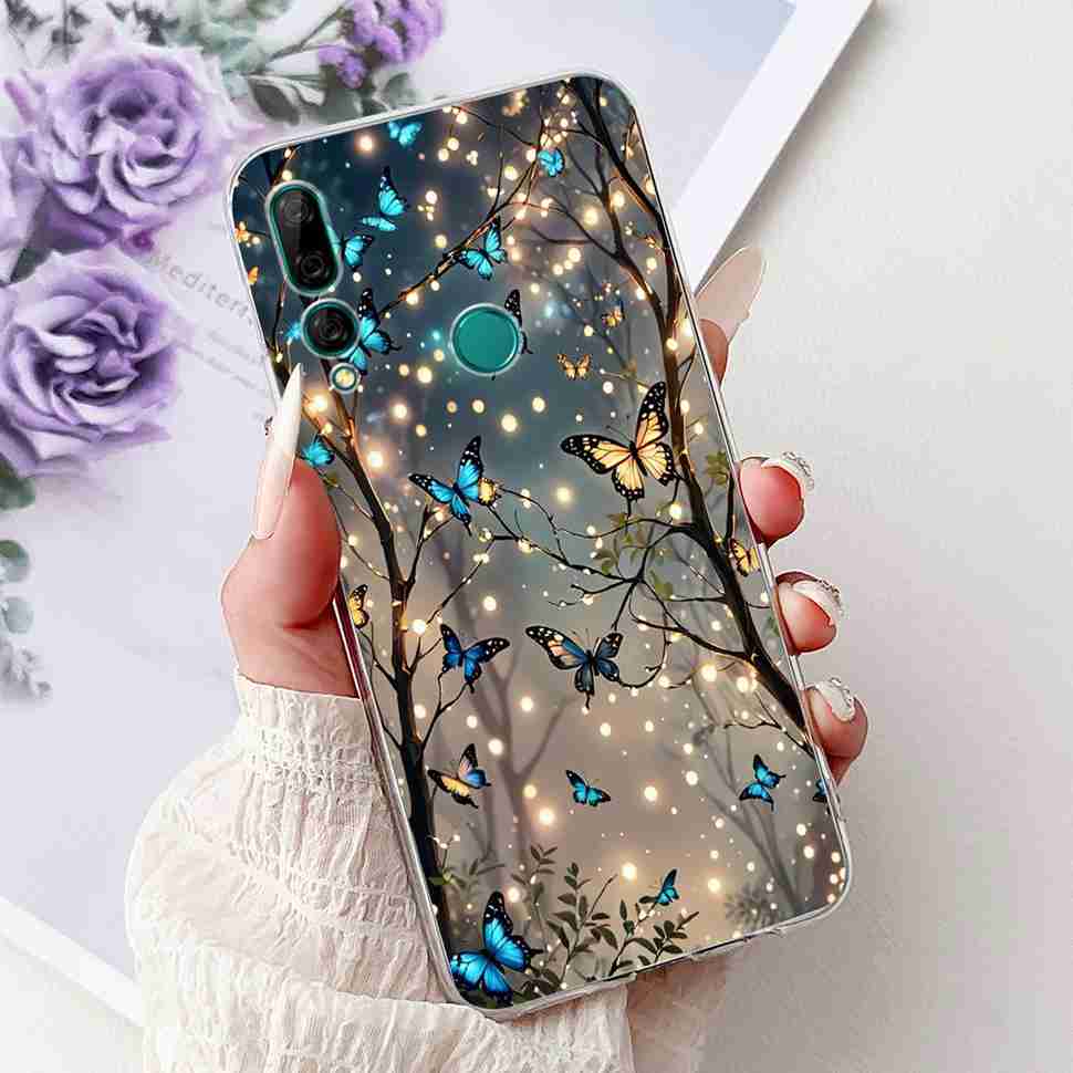 For Huawei Y9 Prime 2019 6.59" Case Soft Silicone Fashion Flowers TPU Cover For Huawei y9 Prime 2019 STK-L21 Bumper Shell Coque