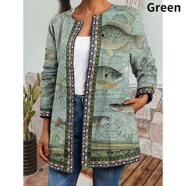 Женская мода, винтажный этнический стиль, цветочный принт, большие размеры, куртки из тесьмы с лентами, кардиган с этническим узором, верхняя одежда