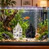 Hollowed-out Fish Tank Decoration 3D Printed Fake Castle Figurine  Micro Landscape