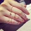 5Pcs/Set Band Ring Wave Stack Above Knuckle Midi Rings Lady Jewelry
