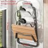 Kitchen Organizer Rack Wall Hanging Pot Cover Racks 2/3Layers Pot Lid Metal Rust-Free Multifunctional Rack Pot Lid StorageRack