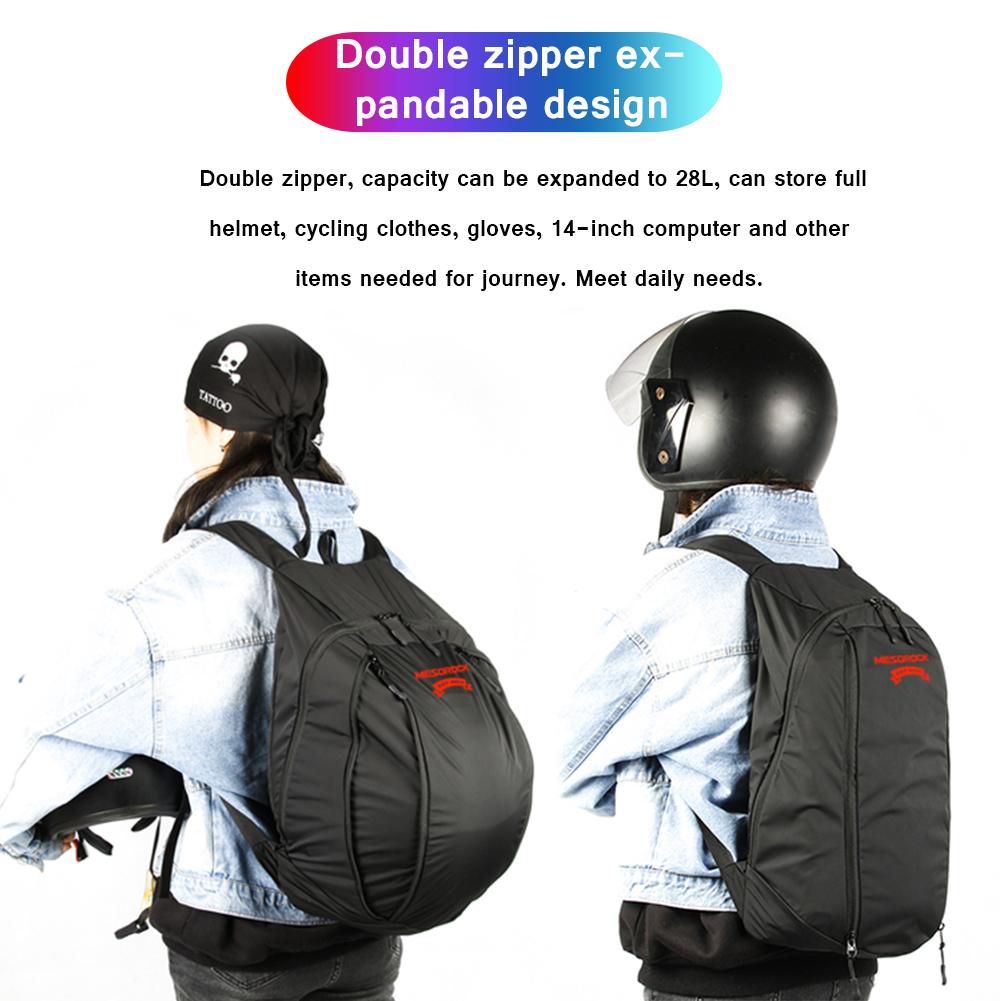 Motorcycle Travel Luggage Bags 20-28L Expandable Backpack Helmet Large Capacity Waterproof Laptop Motorcycle Bag For Casco Moto