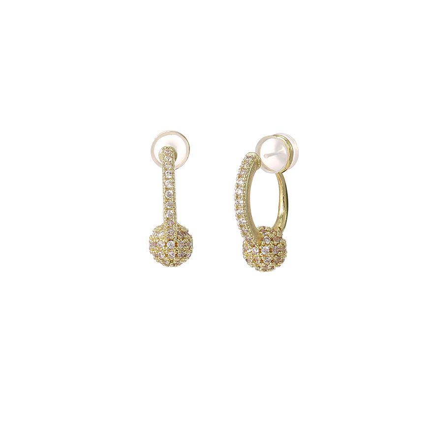 Новые серебряные серьги без пирсинга, круглые серьги-шарики, циркониевые медные серьги, подарок на день матери для женщин