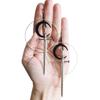 Geometric Moon Pendant Earrings With Silver Alloy And Stainless Steel Ear Pins For Women