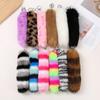 Women Girls Simulated Fox Tail Pendant Multiple Colors Decorative Keychain Furry Artificial Fur Fashion Gift Accessories