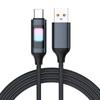 Плетеный USB-C кабель 100 Вт с быстрой зарядкой и цветным дышащим светом для Apple и Huawei 15/17