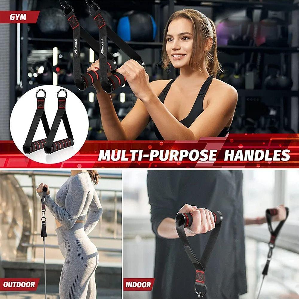 Foam Handle D-Ring Metal Gym Handles Grip D-Ring Pull Rope Handle Handle with Hook Indoor Sports