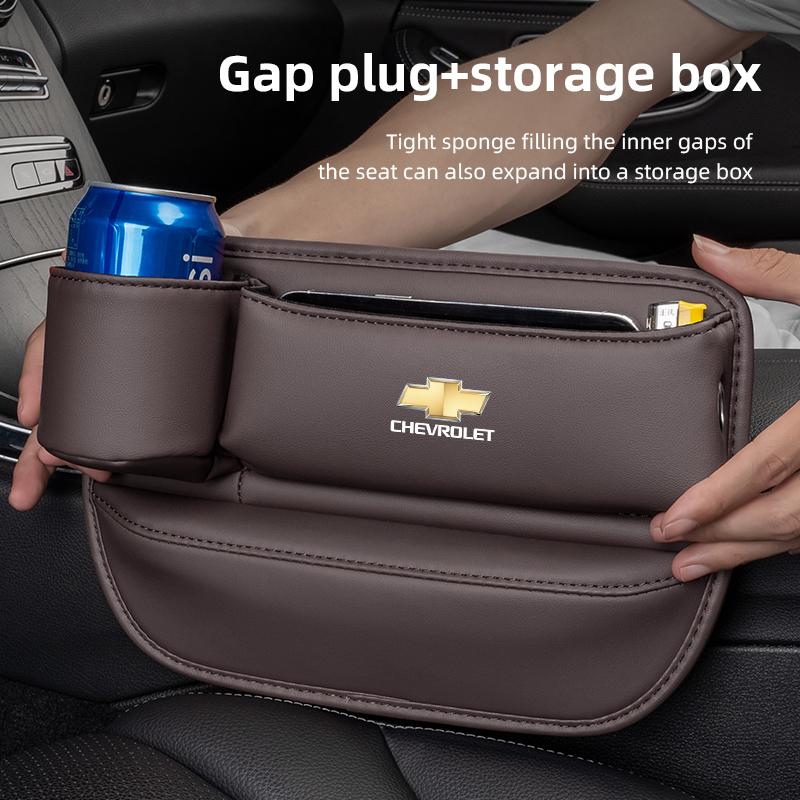 High-quality Leather Car Seat Gap Storage Box Cup Holder Auto Interiors For Chevrolet Equinox Tahoe Trailblazer  Impala Sonic