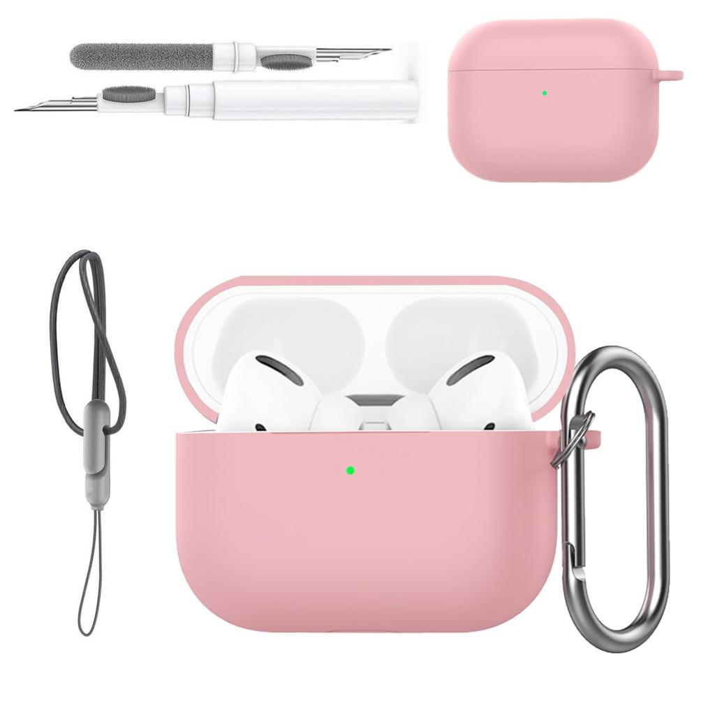 Для Airpods Pro 3 Чехол Крышка Защитный Силиконовый Чехол для Наушников (с карабином + шнурком + чистящим карандашом) Чехол для Airpods Pro 3