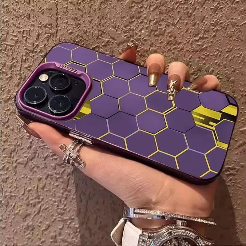 Роскошный сотовый куб киберпанк чехол для iPhone 16 15 14 13 12 11 Pro XR XS Max 7 8 Plus телефон противоударный мягкий Y2K INS чехол
