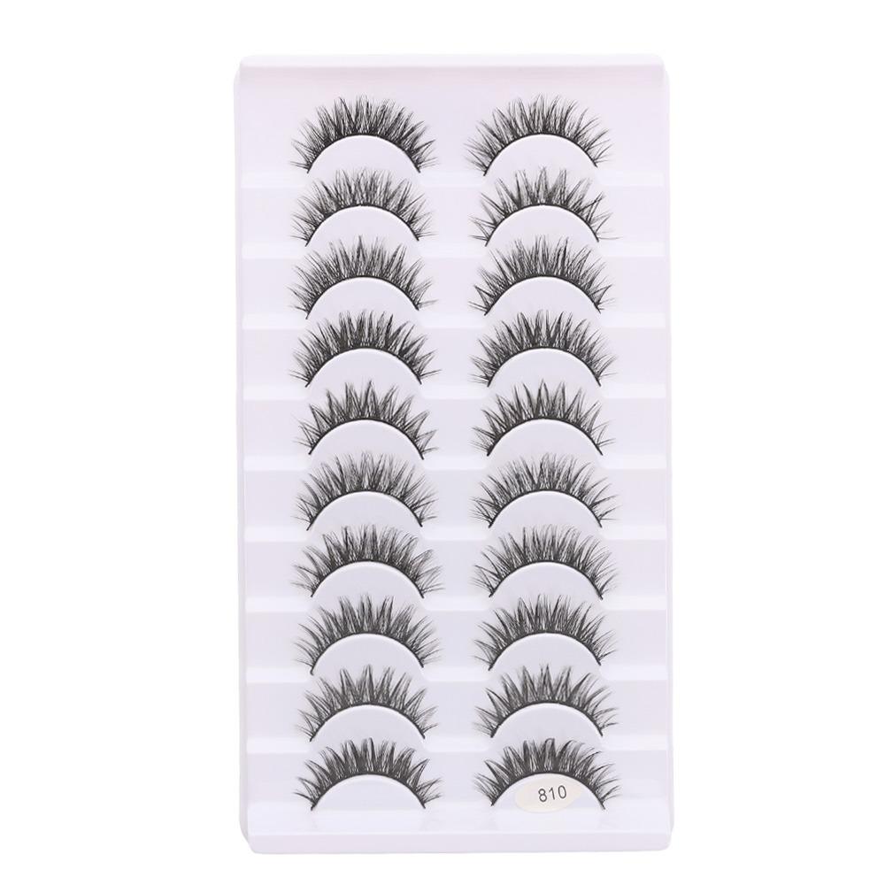 Natrual Long 3D Faux Mink Lash Handmade Fake Eyelash Beauty Eye Makeup Tools Eye Lash Extension