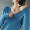 Spring Women Sweater Autumn Winter V-neck Knitwear Long Sleeve Loose Cashmere Sweater Pullovers Lady Jumper Knitted Tops