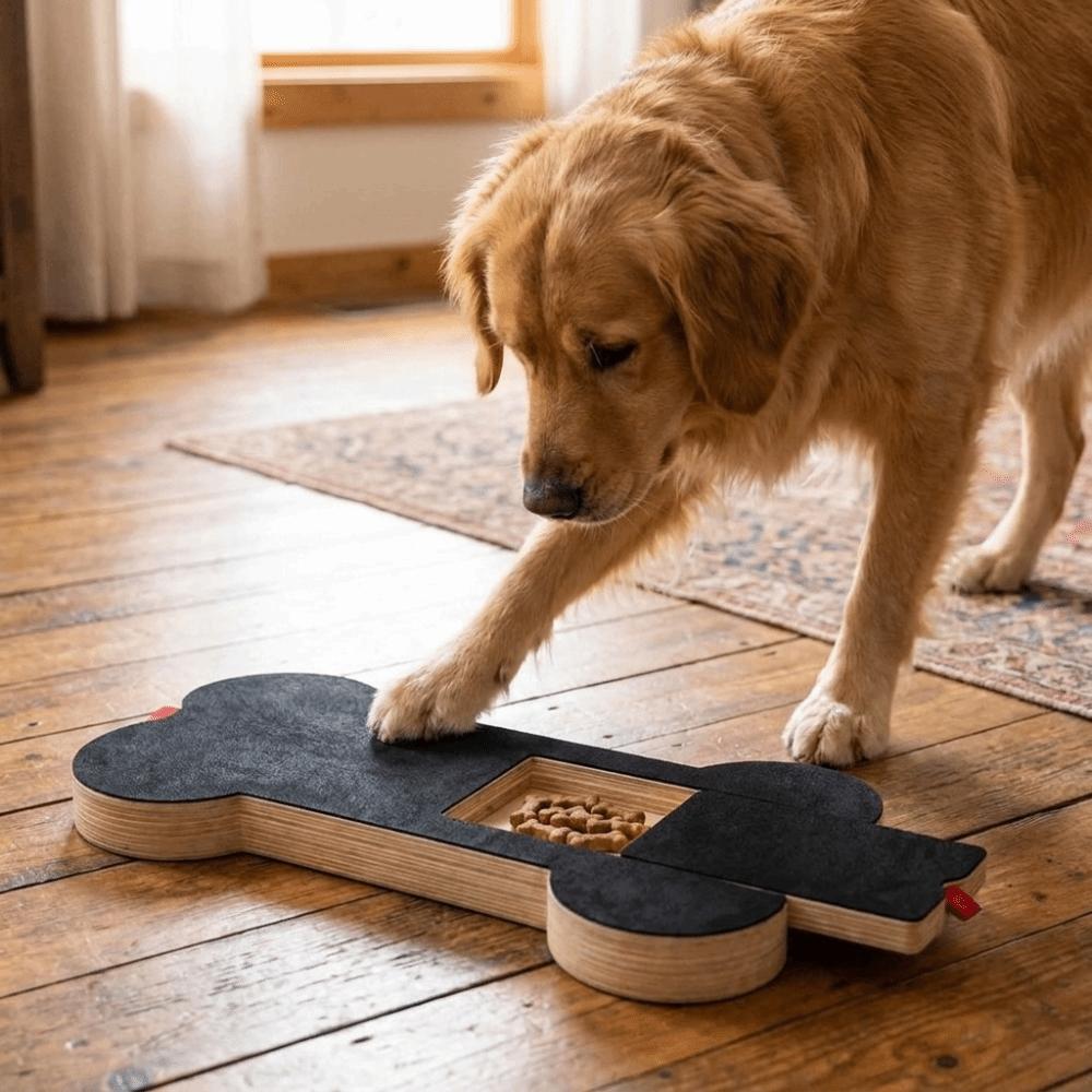 Sandpaper Surface Dog Pull Snack Box Wooden Dog Nail Grinding Toy For Dog Cat