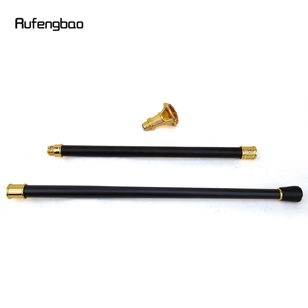 Оранжевый ромбовидный тип, золотая трость, модная декоративная трость, элегантная трость для джентльмена, ручка для трости для косплея, 93 см