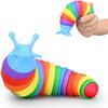Красочная игрушка-гусеница, забавная, гибкая, милая, портативная, для снятия стресса, декомпрессии, для детей и взрослых, слизняк, сенсорная игрушка, подарок на день рождения