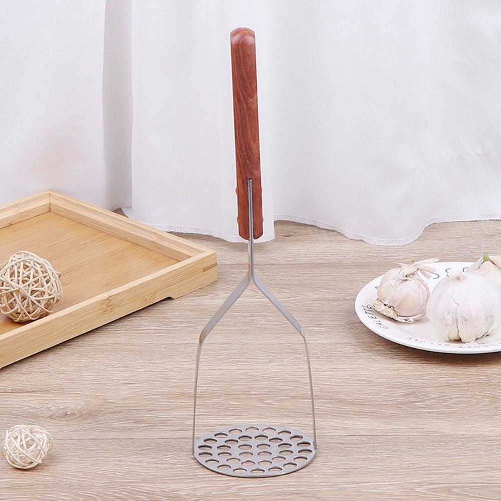 Fruit Garlic Heavy Duty Stainless Steel Manual Cooking Tool Potato Masher Press Crusher Pusher