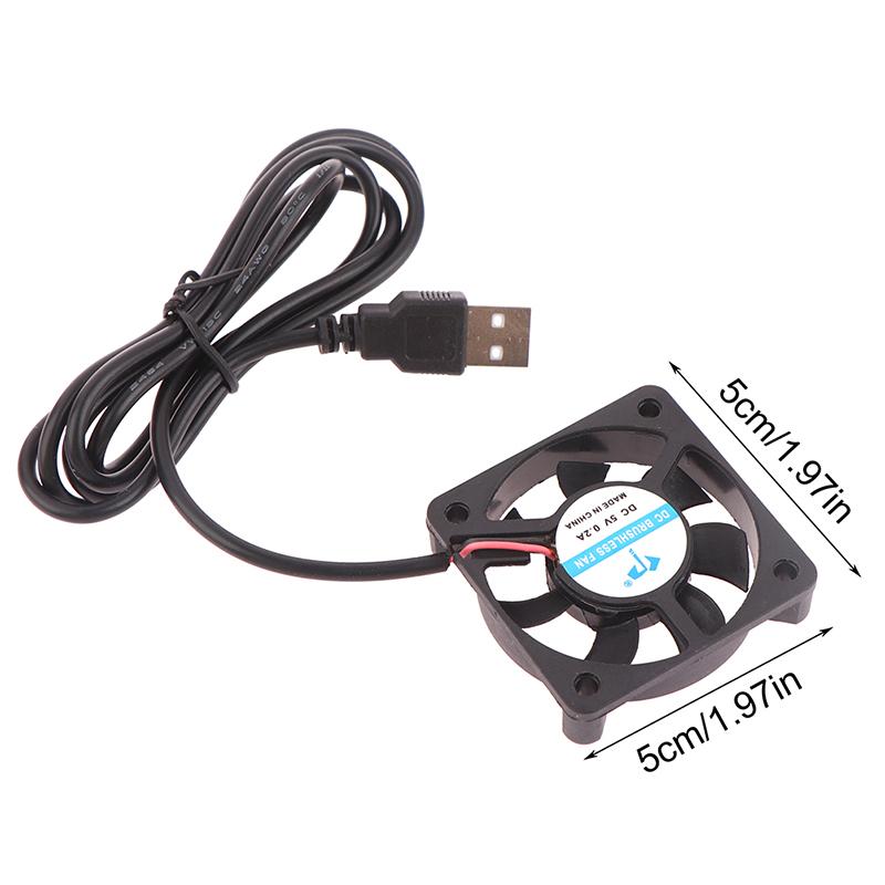1 шт. Бесшумный вентилятор DC5010 5 В, масляный USB-кабель, разъем для увлажнителя, вентилятор для ПК, кулер, радиатор, вытяжной, вентилятор для охлаждения ЦП, запасные части
