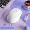 Перезаряжаемая бесшумная беспроводная Bluetooth 2.4G офисная мышь для планшетов - Универсальный дизайн