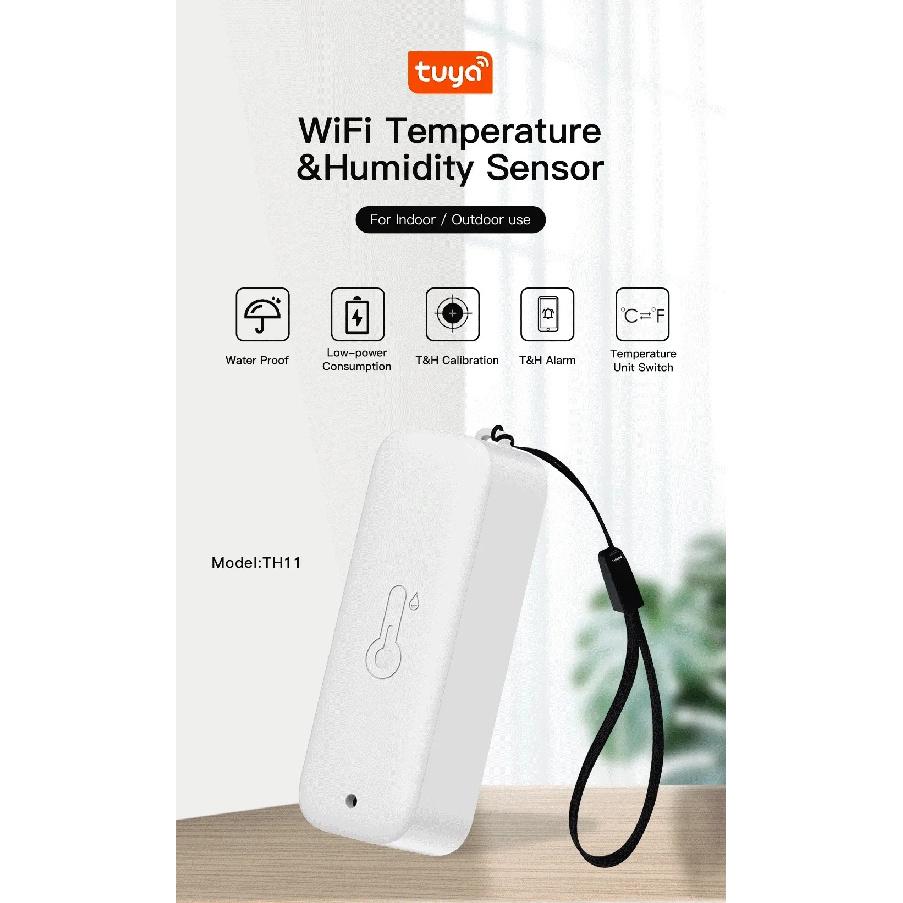 Tuya WiFi Датчик температуры и влажности IP65 Водонепроницаемый Термометр Smart Life Приложение Удаленное управление Работает с Google Assistant Alexa
