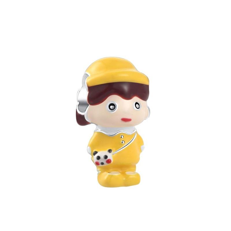 Покрытый медью кубический цирконий Herocross мультяшный кролик шарм семья мать бусины стопор подходит для оригинального европейского браслета ювелирные изделия