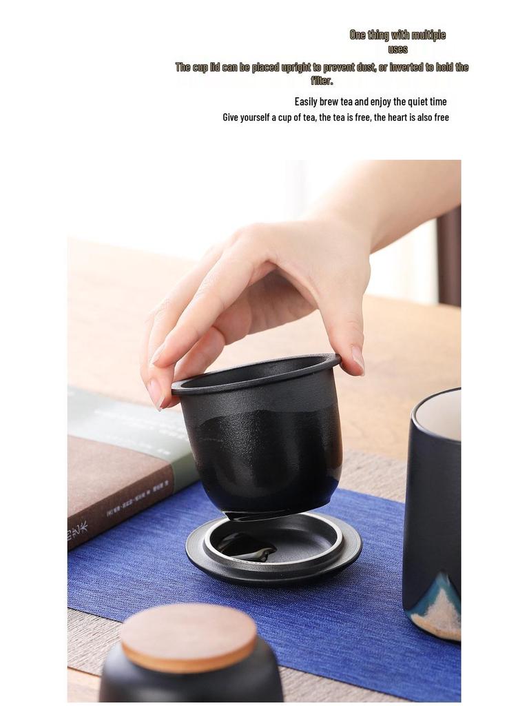 Corporate Anniversary Tea & Water Separation Mug - Custom Logo Option